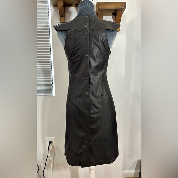 NWT Isabel Marant Robe Blazen Black Leather Dress FR 38 (US 6) - Picture 4 of 16
